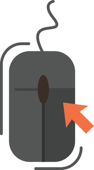 Mouse Click Internet Online Shopping  Flat Color Icon Vector icon banner Template