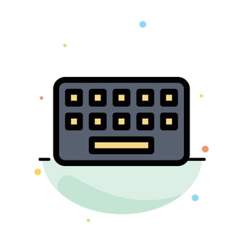 KeyBoard Typing Board Key Abstract Flat Color Icon Template vector