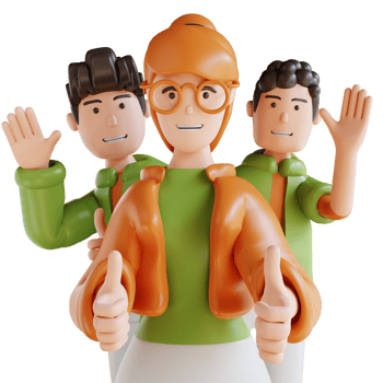 3D illustration business team work png