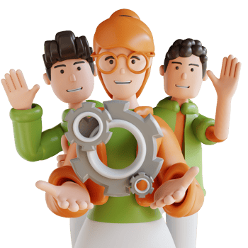 3D illustration management business team png