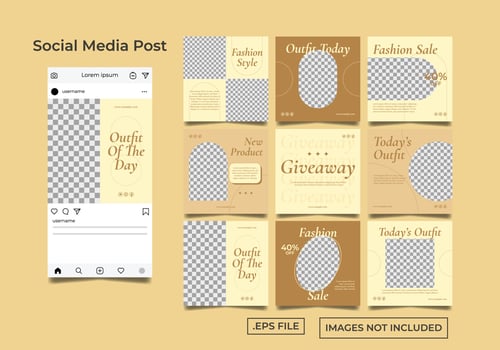 Social Media post banner for fashion post template vector