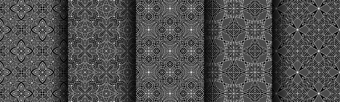 modern black and white geometric pattern collection bundle vector