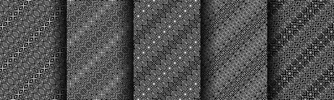 modern black and white geometric pattern collection bundle vector