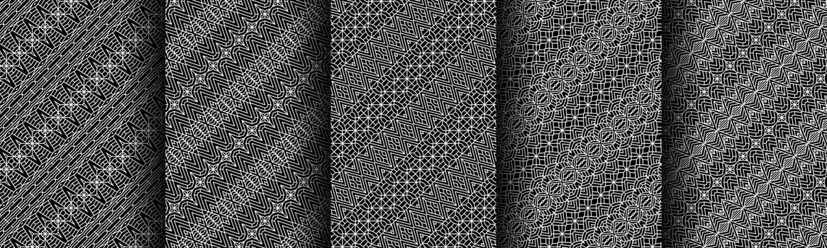 modern black and white geometric pattern collection bundle vector
