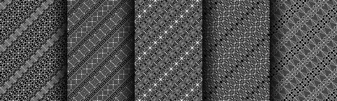 modern black and white geometric pattern collection bundle vector