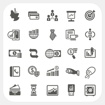 Business and finance icons set vector