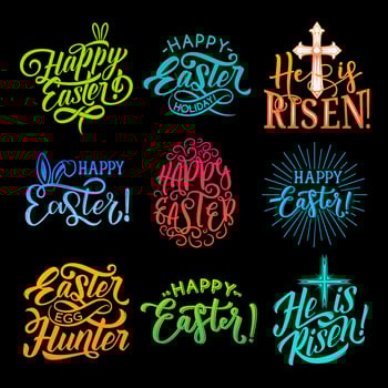 Vector set Happy Easter