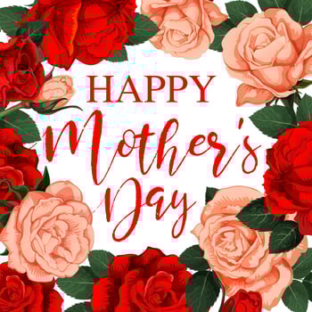 Greeting card Happy Mother s day vector