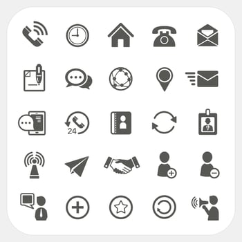 Communication icons set vector