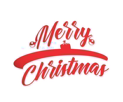 Merry Christmas calligraphy hand lettering isolated on white. Christmas, Happy New Year and winter holidays typography poster. Easy to edit vector template for greeting card, , poster, banner, mugs.