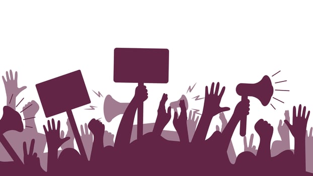protests vector illustration