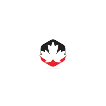 Maple leaf logo design. Canada symbol logo. vector