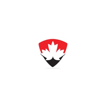 Maple leaf logo design. Canada symbol logo. vector