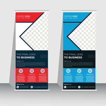 Roll up Banner Design vector