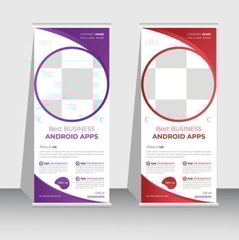 Roll up Banner Design vector