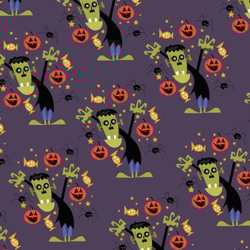 Seamless pattern with halloween perfect for wrapping paper vector
