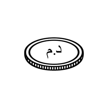Morocco Currency Icon Symbol, Moroccan Dirham, MAD Sign. Vector Illustration