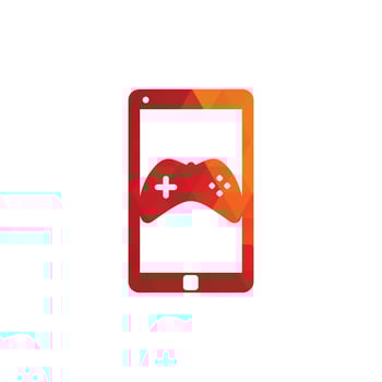 Smartphone Game Icon Logo Design Element. vector
