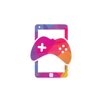 Smartphone Game Icon Logo Design Element. vector