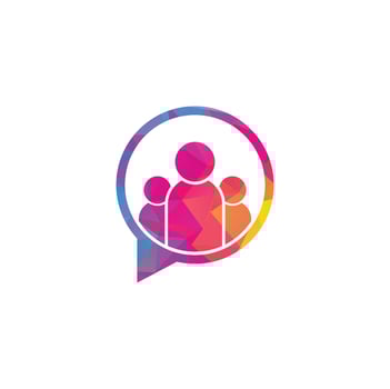People chat logo design. people logo icon. Talk logo template vector