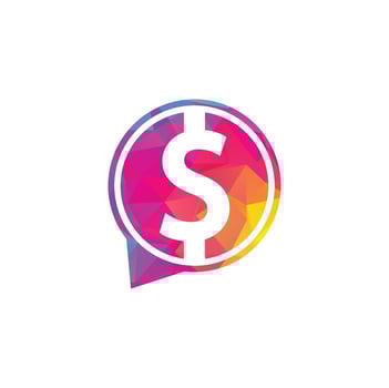 Dollar Chat Logo Design, Money Talk Inspiration - Template Vector