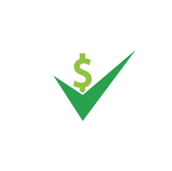 Money check logo design. Cash Icon symbol design. Good payment logo template. vector