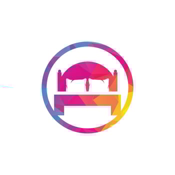 Bed vector logo design. Bed store icon logo design.