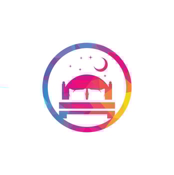Bed vector logo design. Bed store icon logo design.
