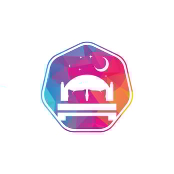 Bed vector logo design. Bed store icon logo design.