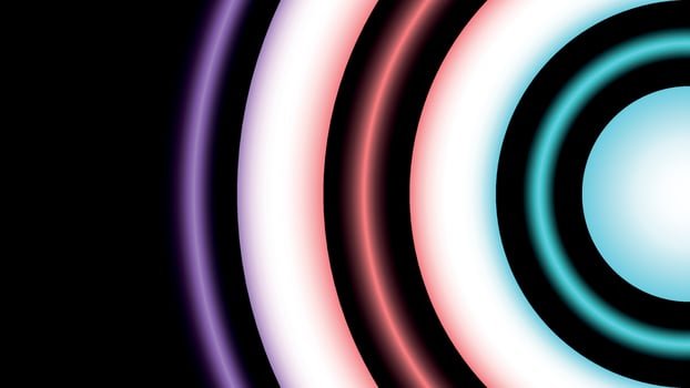 Circle wave neon futuristic background vector