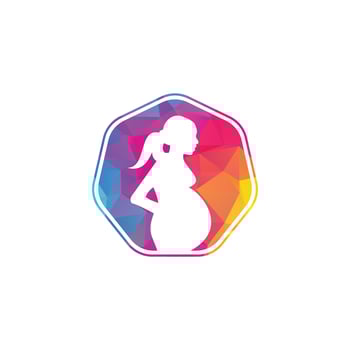 Pregnant woman logo. pregnant women vector icon template.