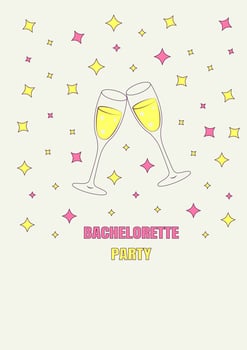 Bridal shower invitation card in retro groovy style Vintage bachelorette party invite Template for your design vector