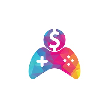 Money Game Logo. joystick money game online Creative logo design vector