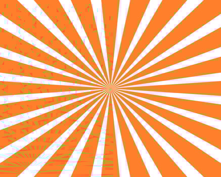 orange and white ray sunburst background vector