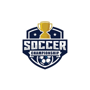 Soccer championship logo design vector