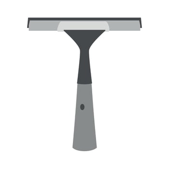 Squeegees. Window cleaner with rubber nozzle. Vector illustration isolated on white background