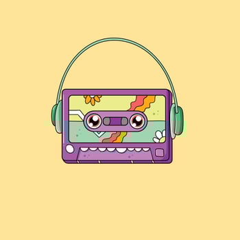 Casette Monster Cute vector
