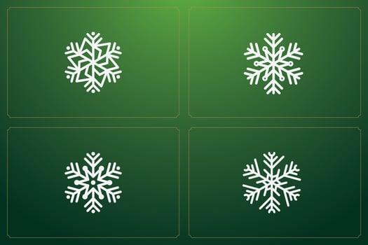 Christmas Snowflakes Happy Holiday Vector Illustration