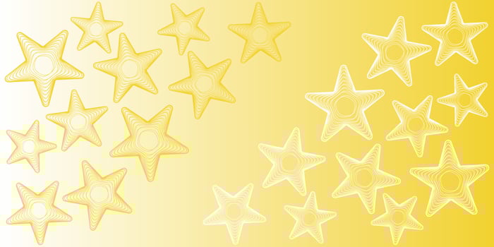 3d outline stars horizontal background. Yellow and white vector illustration.