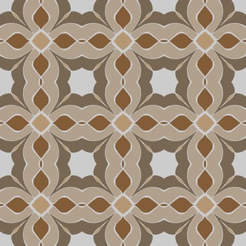 Brown Geometric Seamless Pattern with Tribal Shape. Pattern designed in Ikat, Aztec, Moroccan, Thai, Luxury Arabic Style. Ideal for Fabric Garment, Ceramics, Wallpaper. Vector Drawing Pattern