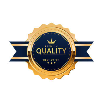 Premium Quality badge With Blue and Gold color png