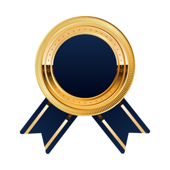 Premium Quality badge With Blue and Gold color png
