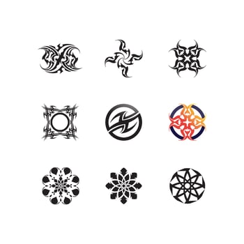black tribal vector logo design icon and sign tribal