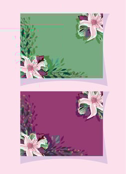 flowers in watercolor style for cards and wedding invitations vector