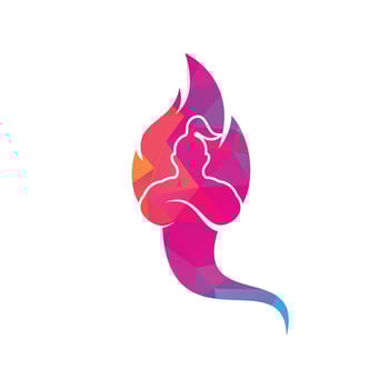Fire genie logo design template. vector