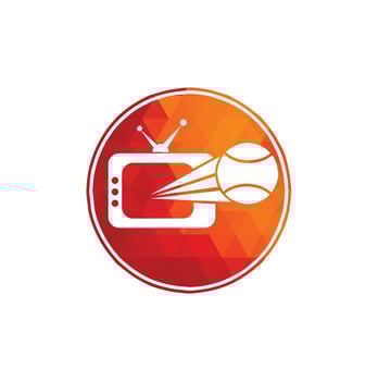 Tennis and tv logo design. Tennis tv symbol logo design template illustration. vector