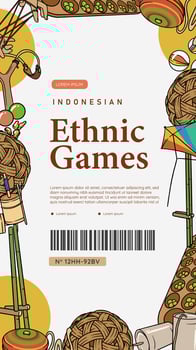 Happy independence day of indonesia vector illustration with traditional games
