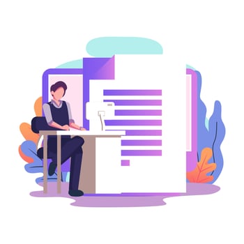 Copywriting flat style illustration design vector