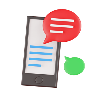 Text Messaging 3d Illustration png