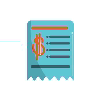money business financial voucher trade color tone and fill vector
